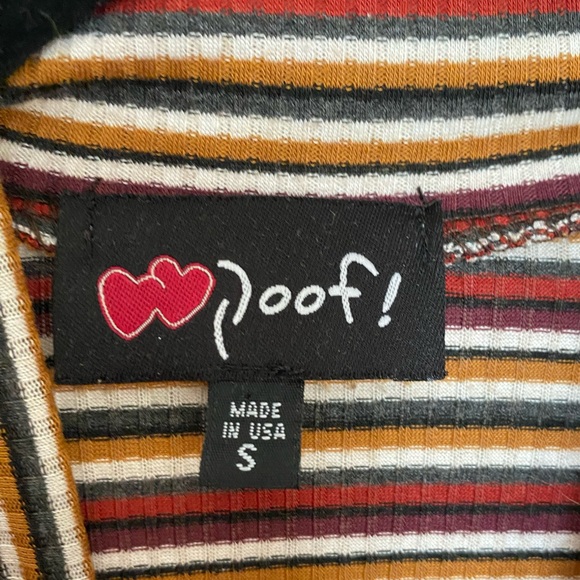 Striped Turtleneck Crop Top Long Sleeve - Picture 4 of 4